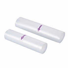GALILEO Rouleaux de Scellage sous Vide en Plastique PA/PE Transparent Lot de 2 : Petit (500 x 22 x H. 1 cm) et Grand (500 x 28 x