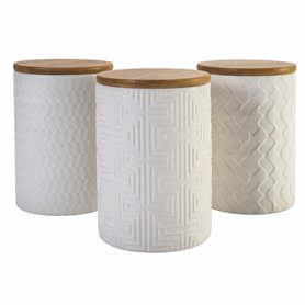 Villa d'Este Home Tivoli Lot de 3 bocaux 750 ml en céramique