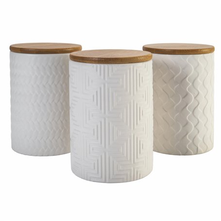Villa d'Este Home Tivoli Lot de 3 bocaux 750 ml en céramique
