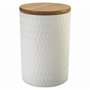 Villa d'Este Home Tivoli Lot de 3 bocaux 750 ml en céramique, couvercle en bambou, formes géométries