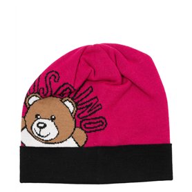 MOSCHINO Femme Teddy Bear Bonnet Fuchsia