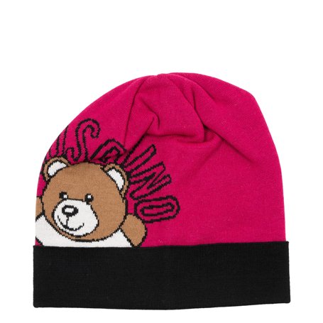 MOSCHINO Femme Teddy Bear Bonnet Fuchsia