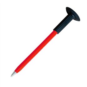 Kippen 3010DX - Ciseau pour maçon à pointe aiguë avec sauveteur en caoutchouc Dimensions : 400 x 16 mm.