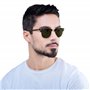 RAY-BAN RB3016 CLUBMASTER EBONY-ARISTA/CRYSTAL GREEN (W0365) - 55mm