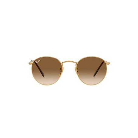 Ray-Ban Round Metal RB 3447 Lunettes de Soleil Homme Or/Marron Clair Shaded 50/21/145