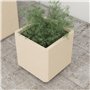 Outsunny Lot de 2 Jardinières, Pots de Jardin Carrés pour Plantes et Fleurs d'Intérieur, Empilables d'Extérieur et Intérieur, Be