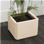 Outsunny Lot de 2 Jardinières, Pots de Jardin Carrés pour Plantes et Fleurs d'Intérieur, Empilables d'Extérieur et Intérieur, Be