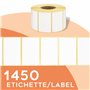 GIANTO 1 rouleau d'étiquettes adhésives 50 x 30 mm, diamètre intérieur noyau de 40 mm, pour imprimantes thermiques universelles 