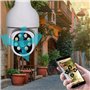 Deals -Caméra IP 360 degrés sans fil motorisée ampoule intérieure e27, 1080p, il est activé en mouvement seulement