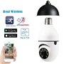 Deals -Caméra IP 360 degrés sans fil motorisée ampoule intérieure e27, 1080p, il est activé en mouvement seulement