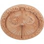 Biscottini Meridiana en terre cuite 53,5 x 6,5 x 53 cm Made in Italy – Panneaux décoratifs Soleil et lune – Décorations maison T