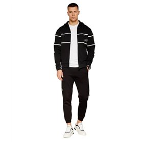 EA7 HOMME NOIR EMPORIO ARMANI 7 CAPUCHE VESTE ZIP EA M NOIR