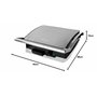 BEHOME Poêle à griller électrique avec double plaque en fonte antiadhésive 1800 W | Barbecue électrique température réglable et 