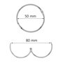 IPEA 12 Anneaux de Rideaux Douche avec Crochet en Métal – Fabriqués en Italie – Anneau Circulaire ouvrable de 50 mm pour Rideaux