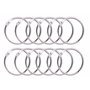 IPEA 12 Anneaux de Rideaux Douche avec Crochet en Métal – Fabriqués en Italie – Anneau Circulaire ouvrable de 50 mm pour Rideaux