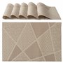 IPEA Sets de Table élégants 45 x 30 cm pour Dîner, Déjeuner, Petit Déjeuner - 6 unités - Set de Table Lavable, Résistant au Chal