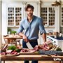 IPEA Couperet de Cuisine - Couteau de Chef Professionnel - 29 cm - Lame en Acier Tranchante pour Couper la Viande et les Aliment