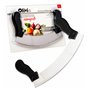IPEA Couteau Hachoir Demi Lune avec Lame Incurvée en Acier Inoxydable - Couteau Monogame pour couper les Légumes