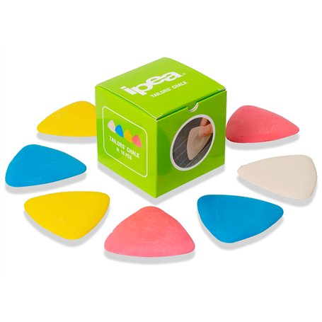 IPEA Craie Couture Colorées pour Tissus - 10 pièces - Made in Italy - Craies de Couture Triangulaire Professionnelle pour Marqua