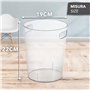 IPEA Corbeille à papier en plastique transparent – 22 x 19 cm – Design minimal et élégant – Panier de recyclage pour bureau, mai