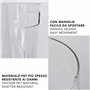 IPEA Corbeille à papier en plastique transparent – 22 x 19 cm – Design minimal et élégant – Panier de recyclage pour bureau, mai