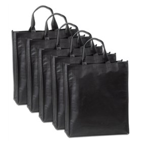 IPEA Sacs de Course Shopper en TNT - 5 pièces - Tote Bag - Dimensions 42 x 37 cm - Sac en Tissu non Tissé réutilisable pour le s