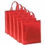 IPEA Sacs de Course Shopper en TNT - 5 pièces - Tote Bag - Dimensions 42 x 37 cm - Sac en Tissu non Tissé réutilisable pour le s
