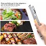 IPEA Pinces de Cuisine en Acier Inoxydable avec Poignées en Bois – Design Innovant – Pince Professionnelle pour Barbecue, Viande