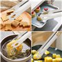 IPEA Pinces de Cuisine en Acier Inoxydable avec Poignées en Bois – Design Innovant – Pince Professionnelle pour Barbecue, Viande
