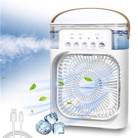 Ventilateur USB C Mini Climatiseur de Table avec Vaporisateur D'eau