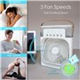 Ventilateur USB C Mini Climatiseur de Table avec Vaporisateur D'eau, Diffuseur D'odeurs, Minuterie Arrêt Automatique, Pivotant, 