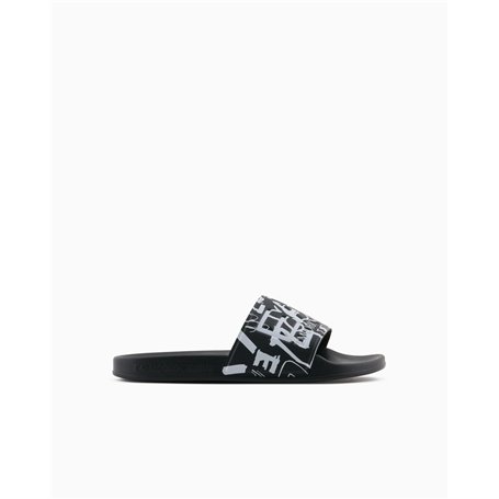 EA7 Sandales Logo Slides Code 7X000108AF15118-MC136 Noir