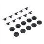 TVAAGHBCBR 20 pièces 4mm écrou de Fixation en Plastique Compatible for Mercedes Benz Garde-Boue Garde-Boue Garde-Boue Passage de