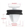 TVAAGHBCBR 50x Clips de Fixation de Carte de Panneau de Porte de Garniture intérieure de Voiture compatibles for Citroën C2 C3 C