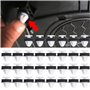 TVAAGHBCBR 50x Clips de Fixation de Carte de Panneau de Porte de Garniture intérieure de Voiture compatibles for Citroën C2 C3 C