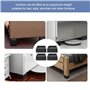 TUKRPQMRI Rehausseurs de lit rectangulaires de 2 pouces, ensemble de 4 coussins de canapé, ensemble de rehausseurs de meubles qu