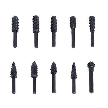 TUKRPQMRI Lot de 10 râpes à bois 1/4'' 6 mm