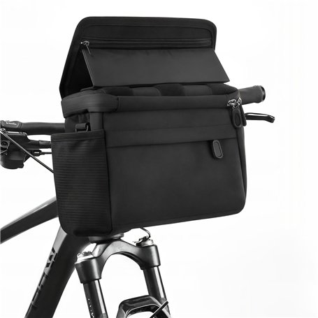 Astis 4L Sacoche de Guidon de vélo pour Panier de vélo Avant Sacoche de Guidon spacieuse avec Compartiment pour téléphone Portab