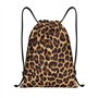 AABSTBFM Sac à dos léger à cordon de serrage avec motif léopard | M – Sacs à dos à ficelle pour gym