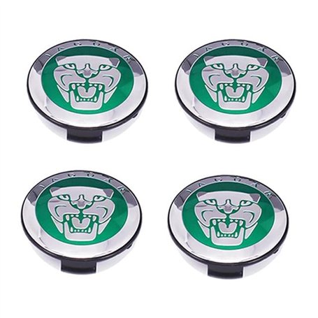 Nemeae Cache-moyeux avec 4pcs 57mm pour Jaguar XF XJ-S XJ-6 X-Type XE S-Type F-Pace F-Type XK8 XK XKR XFR Course Centre de Roue