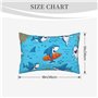 GaxfjRu Taie d'oreiller décorative avec fermeture éclair pour homme et femme Motif baleine sous-marine