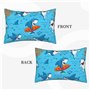 GaxfjRu Taie d'oreiller décorative avec fermeture éclair pour homme et femme Motif baleine sous-marine