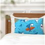 GaxfjRu Taie d'oreiller décorative avec fermeture éclair pour homme et femme Motif baleine sous-marine