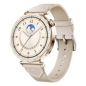 GUMMMY Bracelet de montre de rechange en cuir nylon pour Huawei Watch GT5 GT4 41 mm (beige