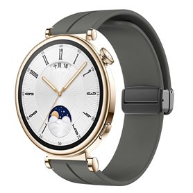 SCRUBY Bracelet de rechange en silicone avec boucle magnétique pour Huawei Watch GT 4 41 mm