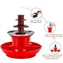 Machine à fondue au chocolat à 3 couches, fontaine à fondue au chocolat électrique avec plateau amovible, machine à fondue au ch
