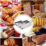YZRDCXM Four électrique for gâteaux cheminée, Grill for Petits Pains cheminée, Machine à Rouler Les Cake pops Commerciale 1500 W