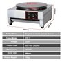 gaufrier Professionnel antiadhésif en Acier Inoxydable de 40 cm