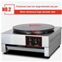 XGHDPBM Crêpière électrique 3000 W, gaufrier Professionnel antiadhésif en Acier Inoxydable de 40 cm, température réglable, for c