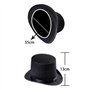 Lifreer Masque de médecin de la peste à long bec d'oiseau Steampunk Chapeau haut-de-forme Canne à main Accessoires de costume d'